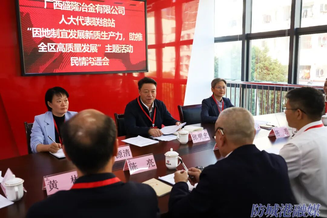 邱明宏以人大代表身份到广西盛隆冶金有限公司开展“因地制宜发展新质生产力，助推全区高质量发展”主题活动